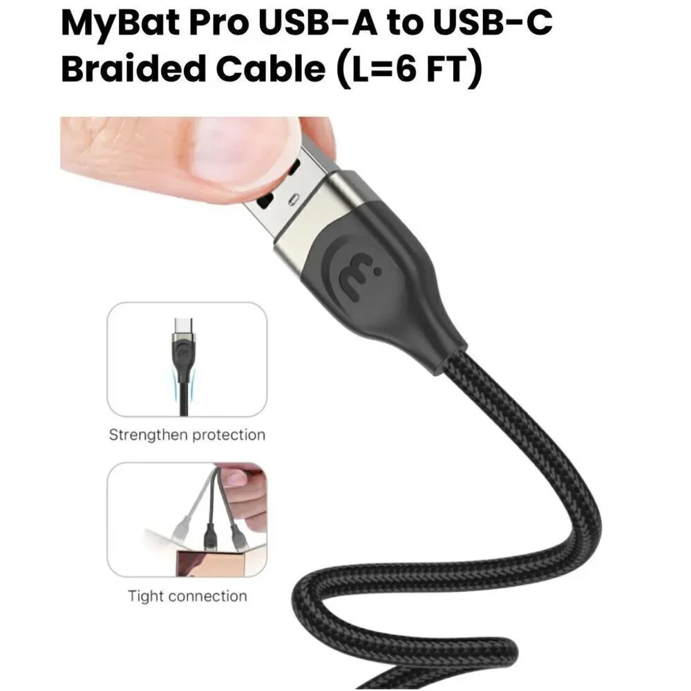 MyBat Pro USB Type-C Data Cable 6 FT - White Charging cable NWT iPhone 16